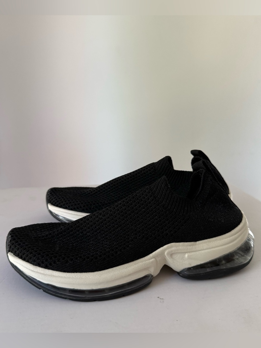 Zara Memory Foam Insole Slip On Kids Sneakers Size 31 Black New #Lux-K-SH